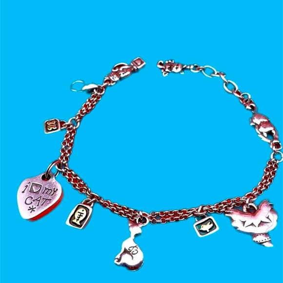 Brighton Pedigree Cat Locket Heart Retired Heart Charm Bracelet PURRFECT! - Picture 6 of 11